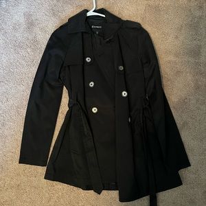 Express black tenchcoat